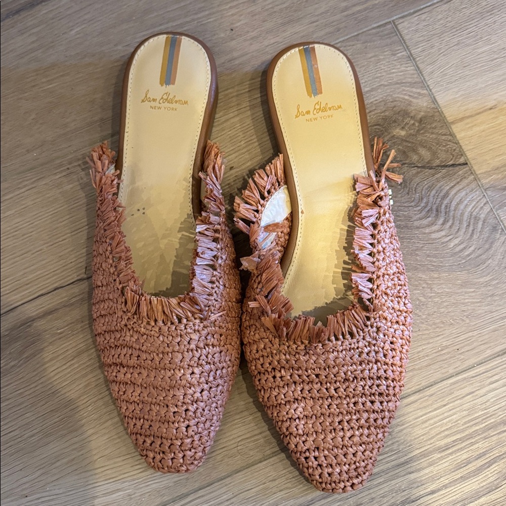 Sam Edelman Blush Woven Slip-On Shoes